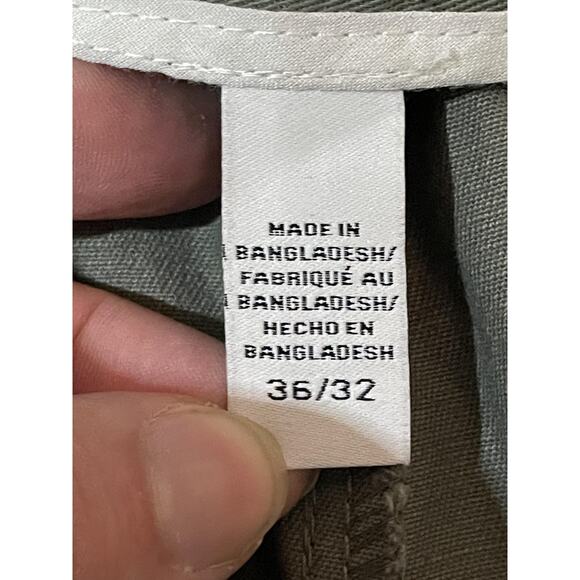 IZOD PerformX Pants Mens 36x32 Green Water Resistant Wrinkle Free Pleated Chino - Picture 12 of 14